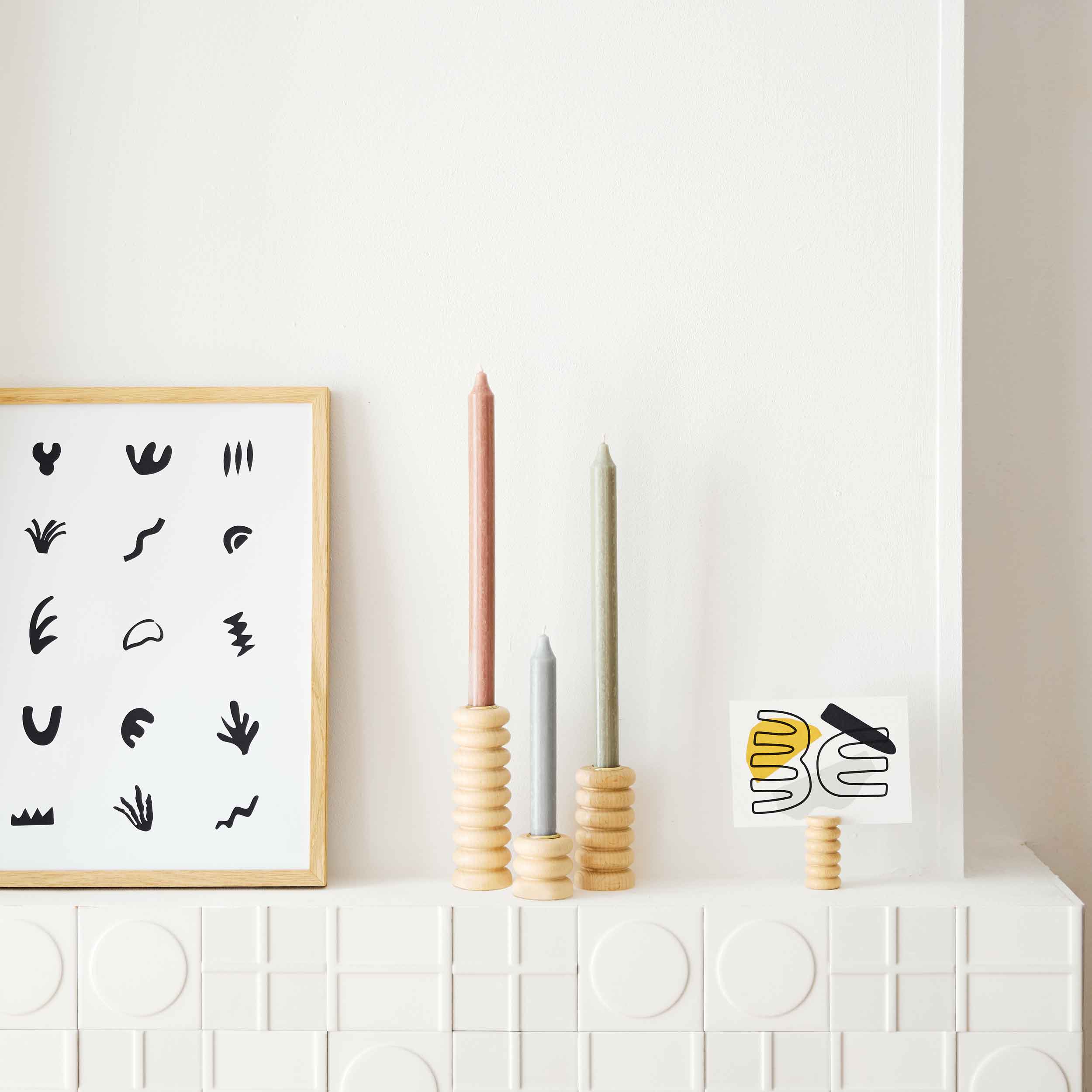 Totem Wooden Candle Holder - Tall Nº 1-4