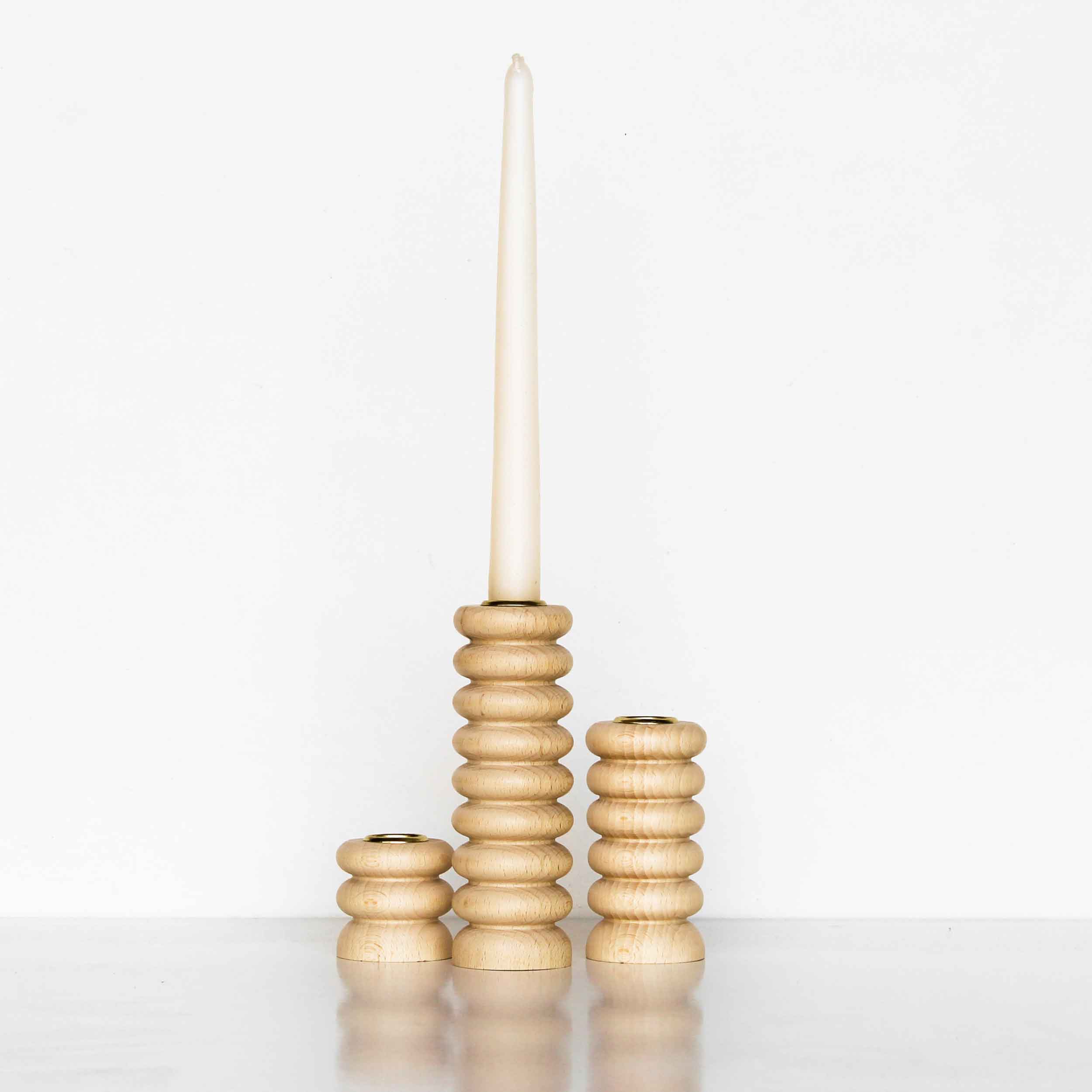 Totem Wooden Candle Holder - Tall Nº 1-2