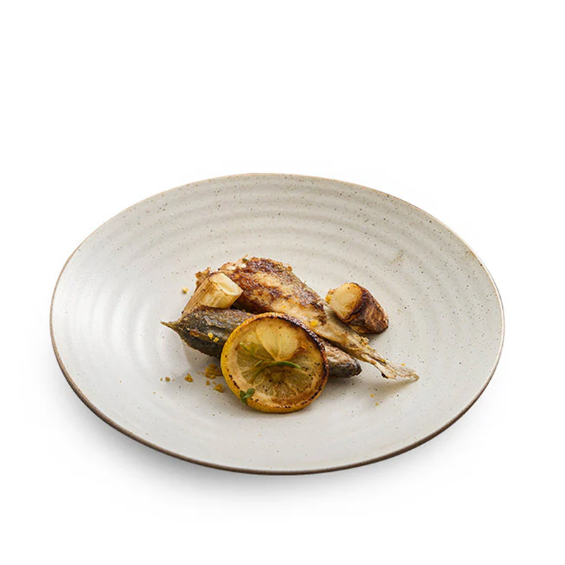 Handcrafted Stoneware Shallow Plate – Modern Pasta or Dinner Dish-4