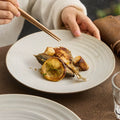 Handcrafted Stoneware Shallow Plate – Modern Pasta or Dinner Dish-0