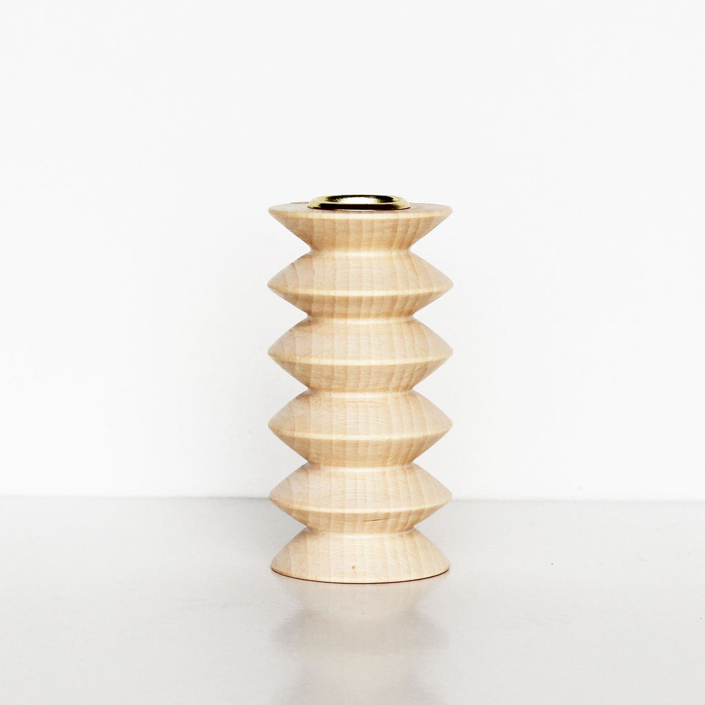 Totem Wooden Candle Holder - Medium Nº 2-0