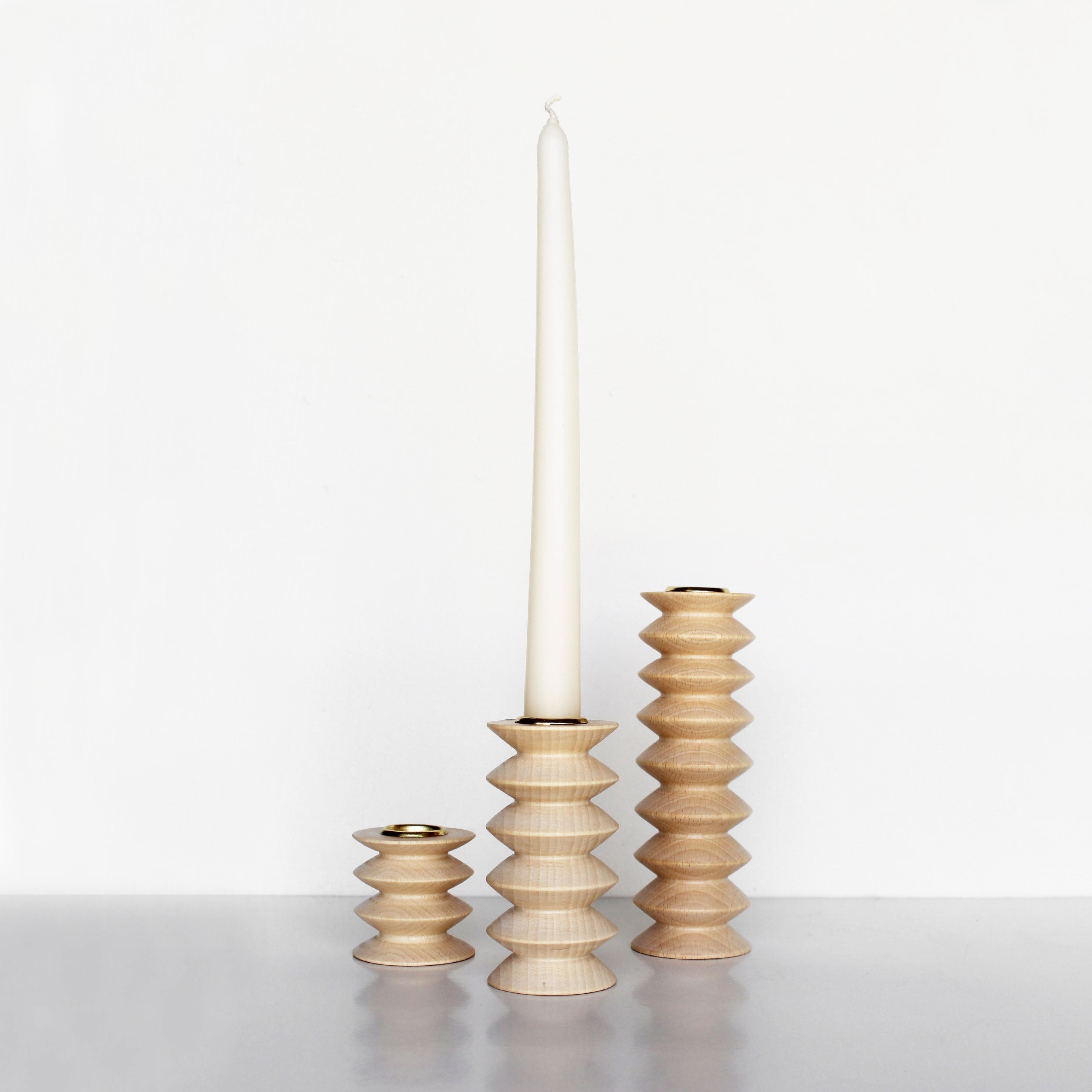Totem Wooden Candle Holder - Medium Nº 2-2