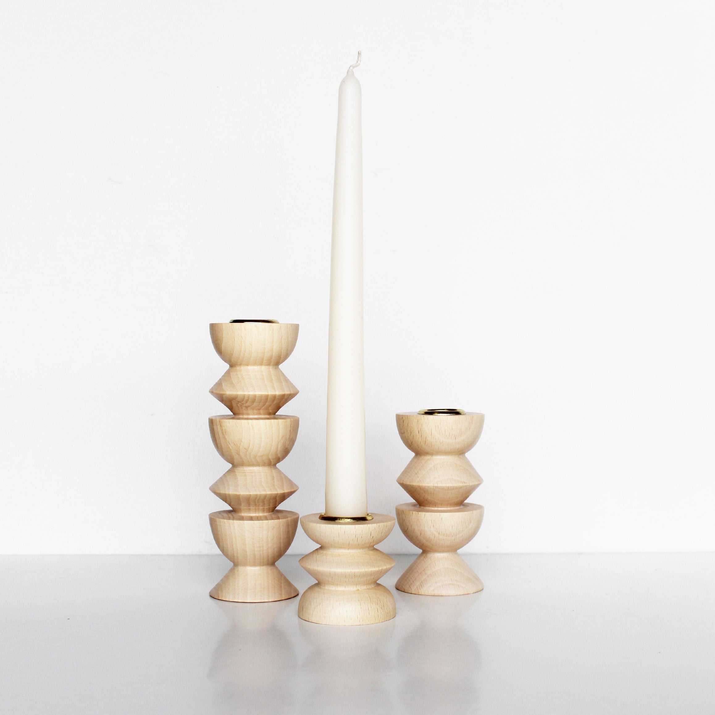 Totem Wooden Candle Holder - Short Nº 3-2