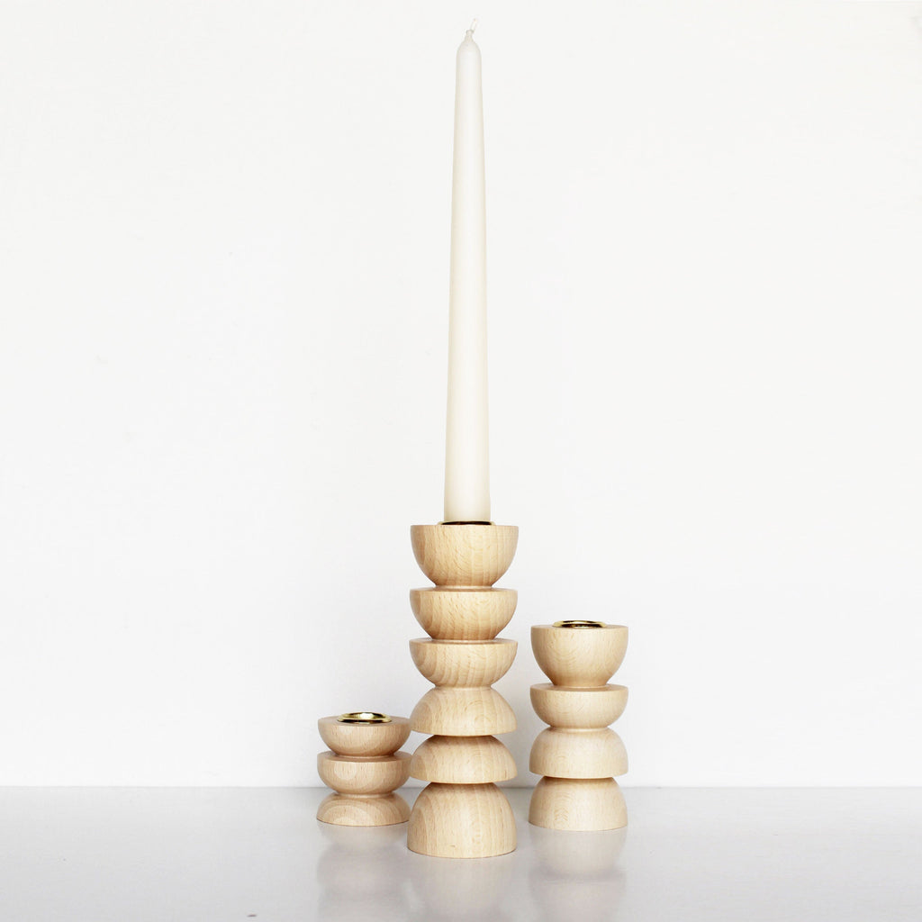 Totem Wooden Candle Holder - Tall Nº 4-2