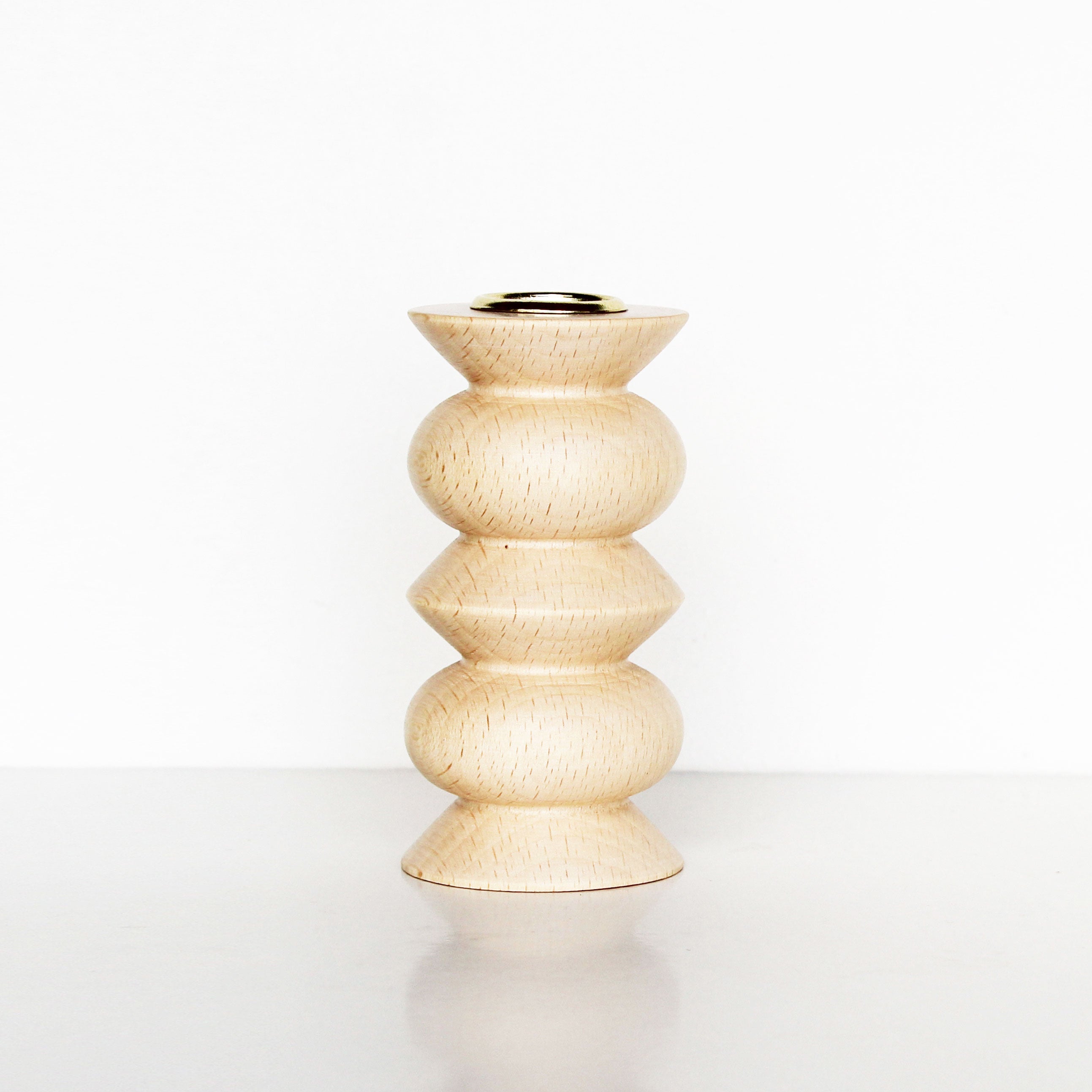Totem Wooden Candle Holder - Medium Nº 5-0