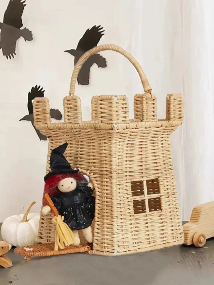 Rattan Woven Hand-Woven Picnic and Storage Basket-1
