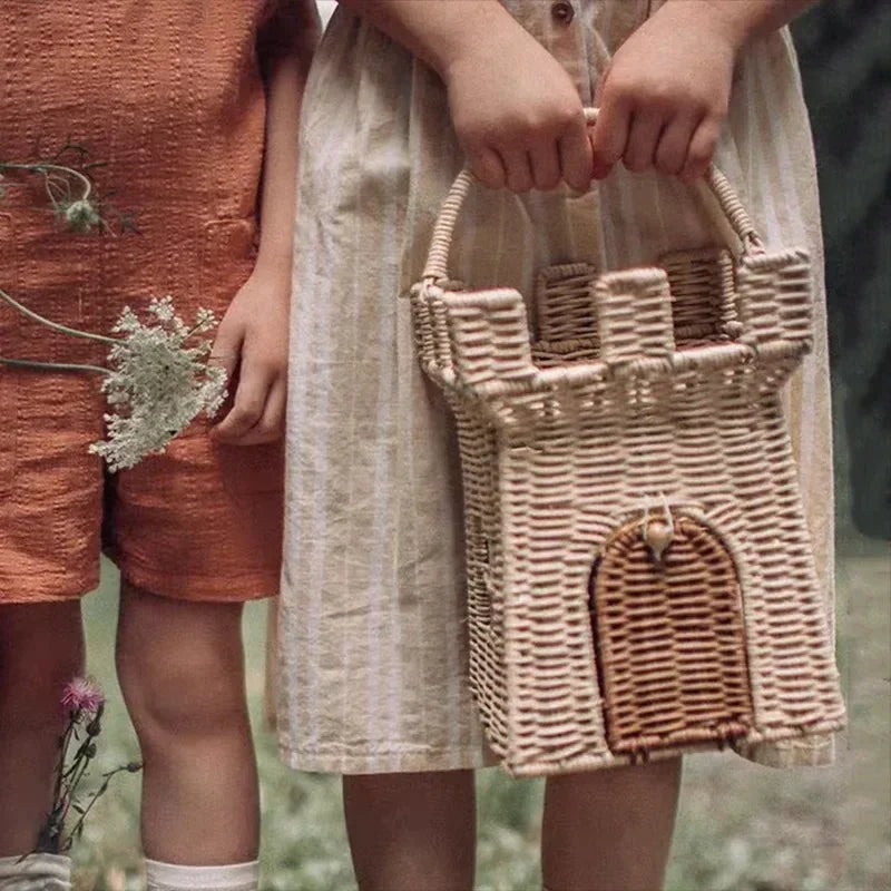 Rattan Woven Hand-Woven Picnic and Storage Basket-2