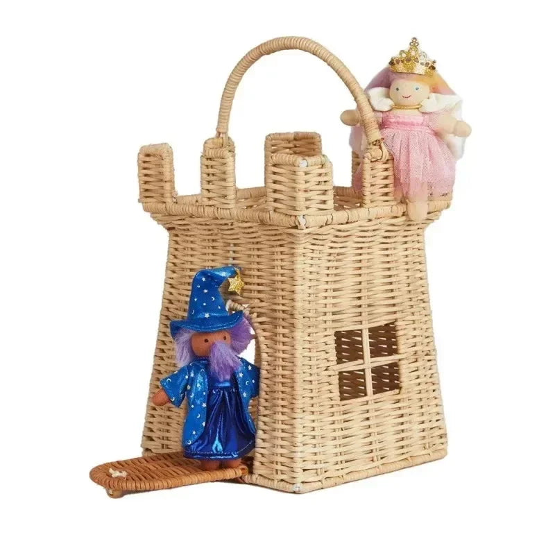 Rattan Woven Hand-Woven Picnic and Storage Basket-4
