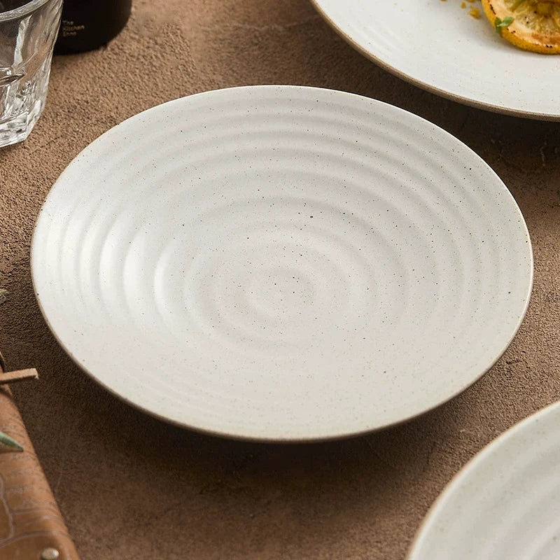 Handcrafted Stoneware Shallow Plate – Modern Pasta or Dinner Dish-3