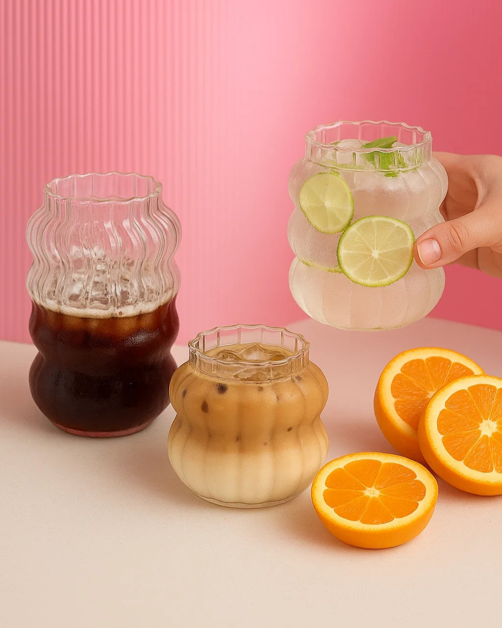 Glass Coffee Cup with Straw-3