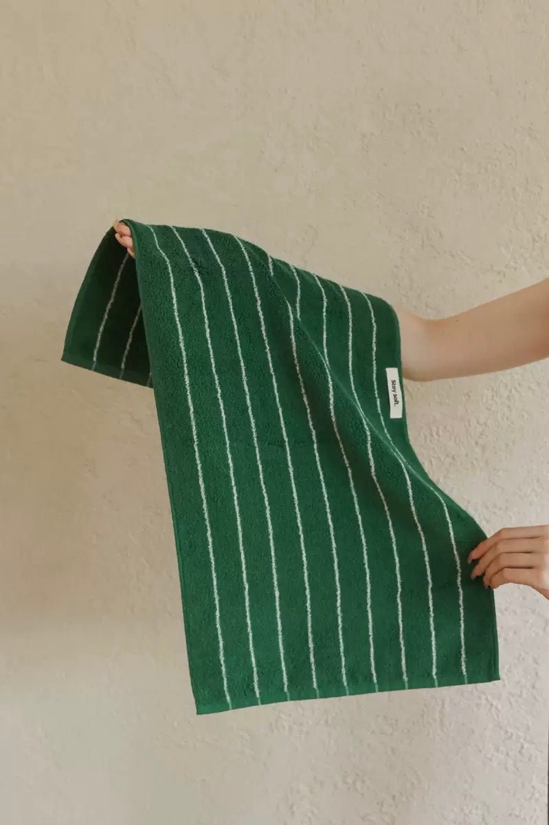 Modern Earthy Tone Pinstripe Bath Towel — 100% Long-Staple Cotton, Soft, Plush & Absorbent-5