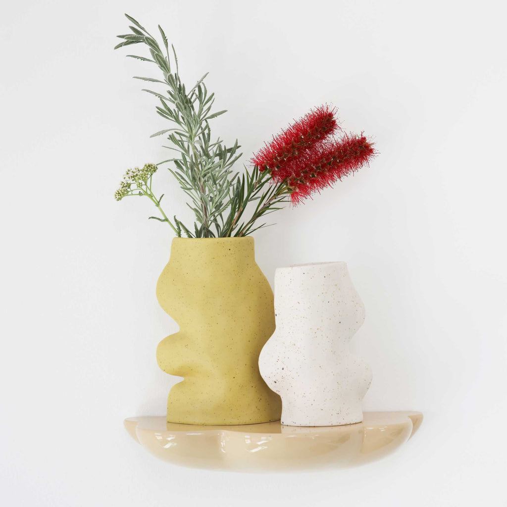Fluxo Ceramic Vase -  Medium White-3