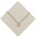 Serviettes de table en lin et viscose, coloris beige taupe
