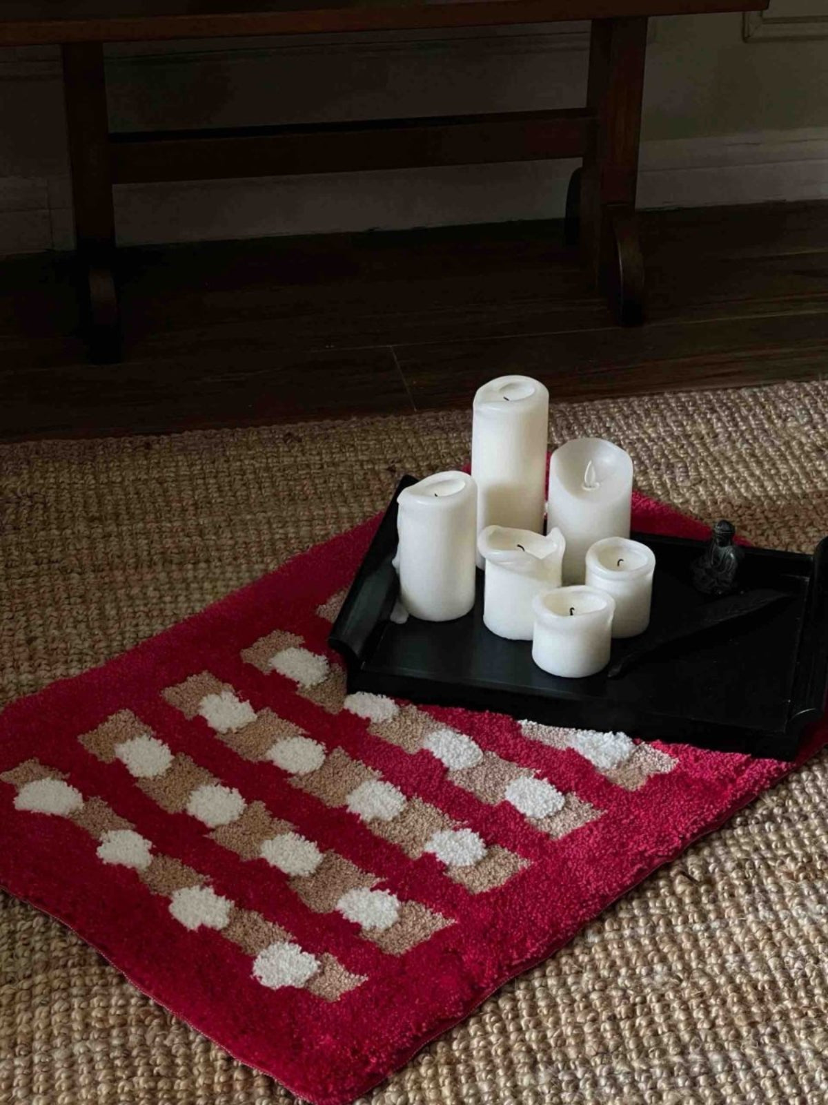 Retro Dotted Bath Rug, Ultra Soft, Absorbent & Anti-slip-2