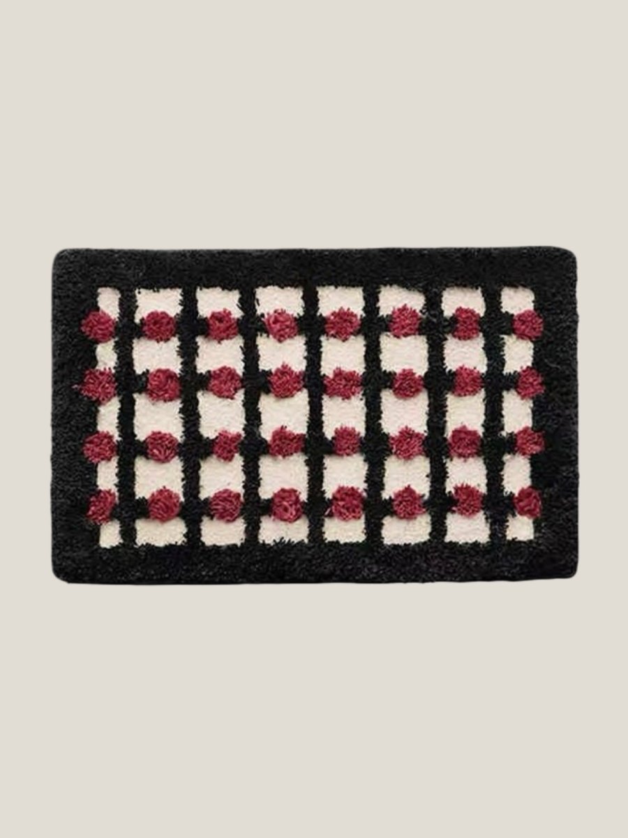 Retro Dotted Bath Rug, Ultra Soft, Absorbent & Anti-slip-5