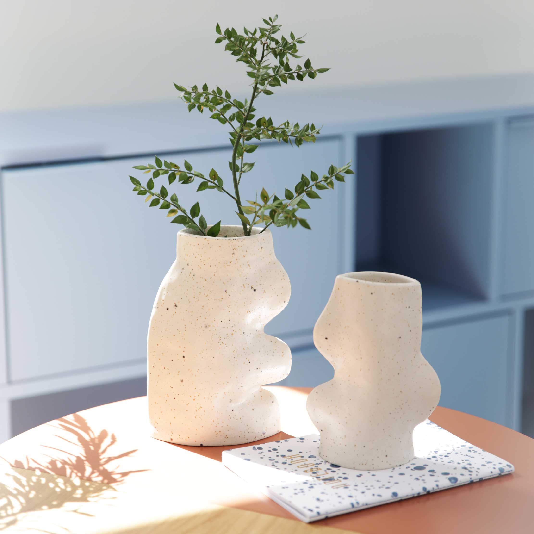 Fluxo Ceramic Vase -  Large White-1