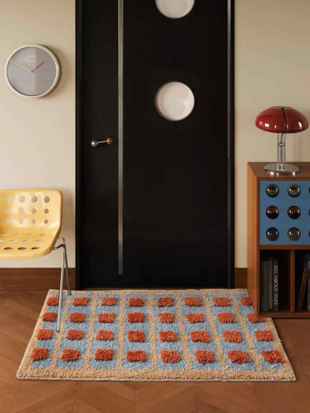 Tapis de bain rétro à carreaux — vue 2