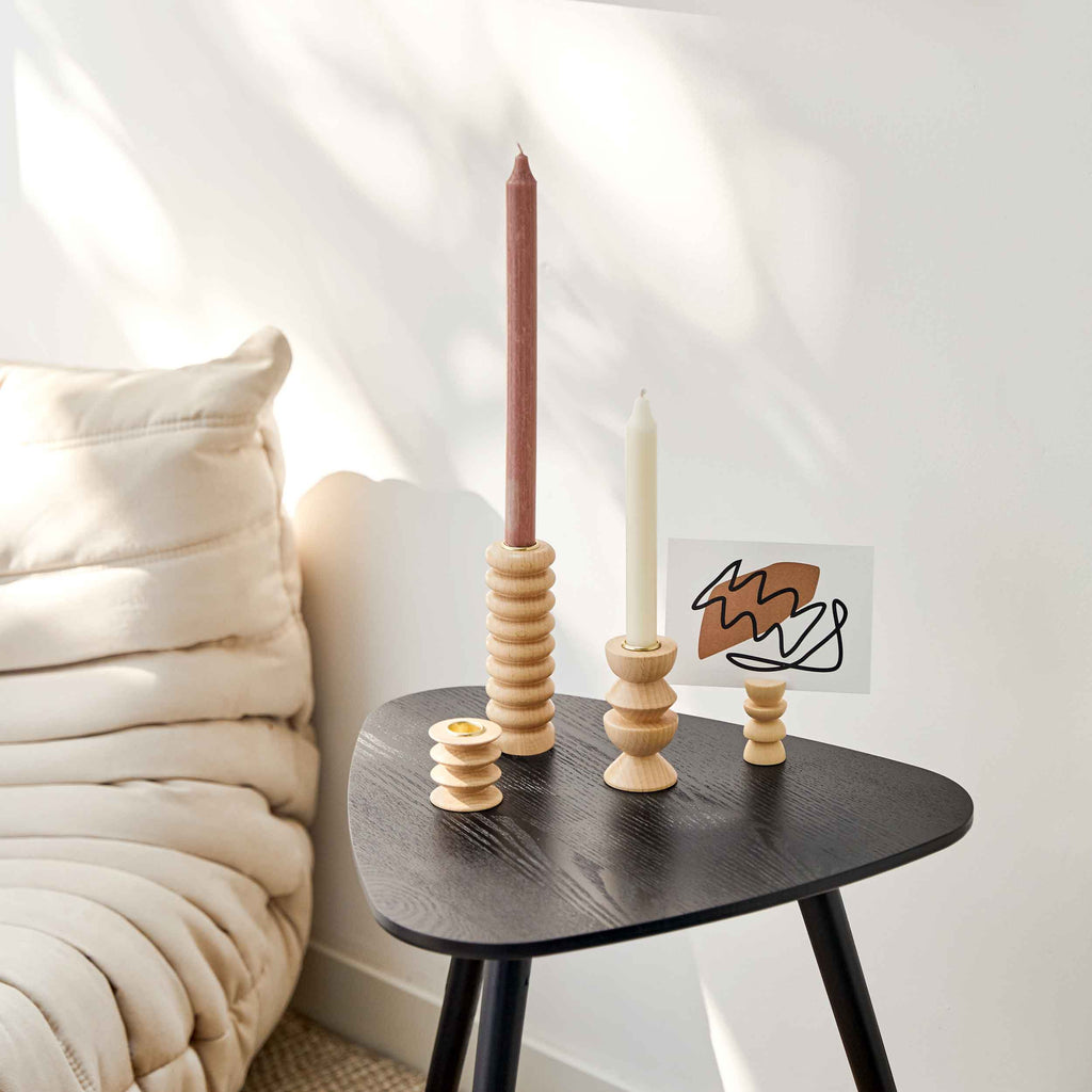 Totem Wooden Candle Holder - Tall Nº 1-3