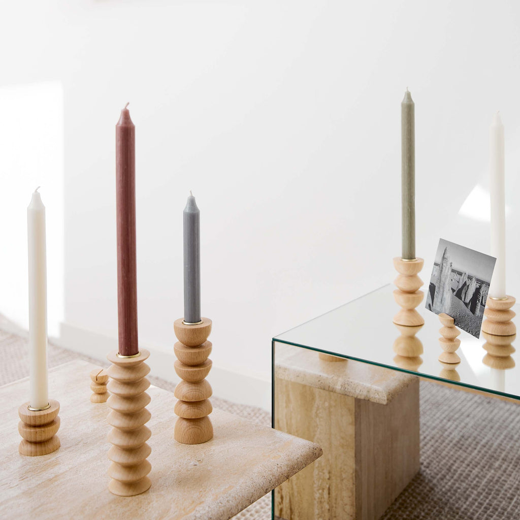 Totem Wooden Candle Holder - Tall Nº 4-4